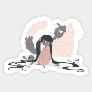 Me and my cats Sticker